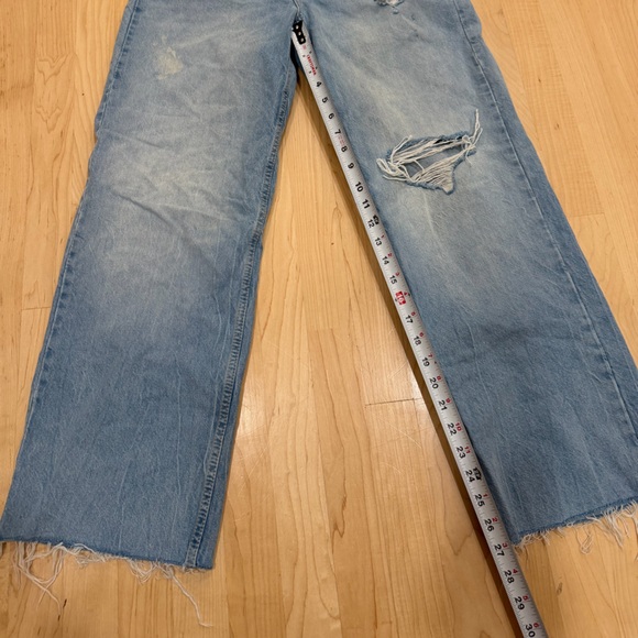 H&M Light Blue Distressed Wide-Leg Jeans - Picture 2 of 5